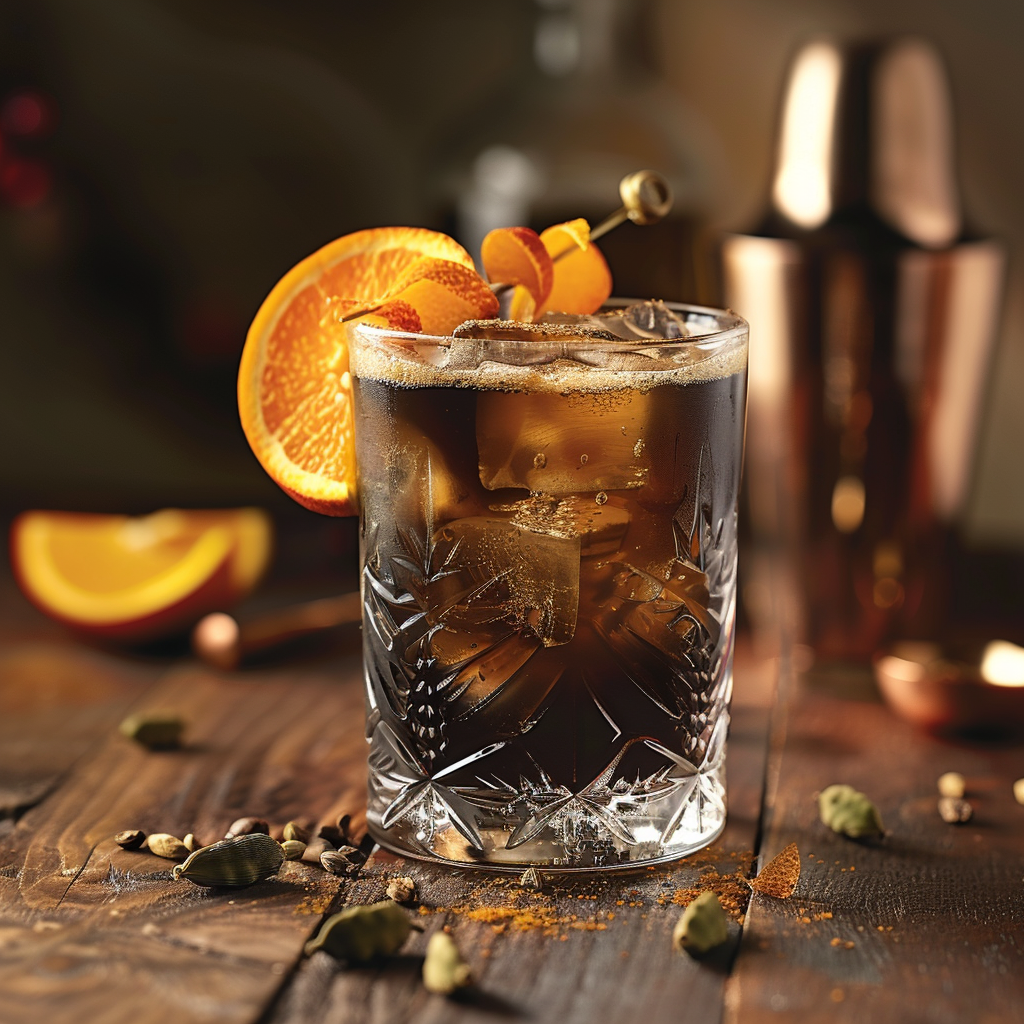 Cold brew especiado con cardamomo y naranja